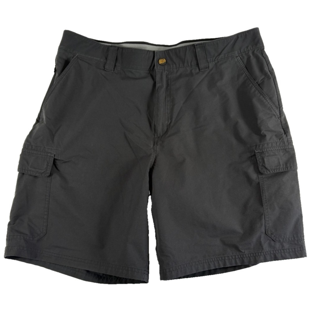 Orvis Cargo Shorts Mens 38 Black Logo Stretch Fishing Hiking Running Walking
